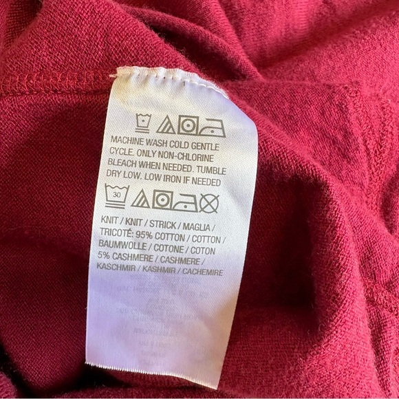 LOGO Lori Goldstein Tunic Sweater Top Burgundy Wine Merlot Pockets Plus Size 3X - Picture 9 of 9